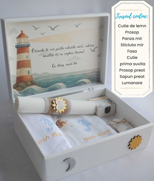 Trusou botez băiețel personalizat - set complet | Lovia