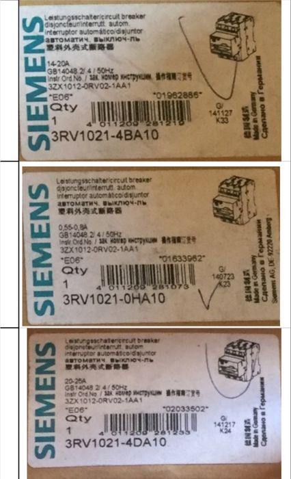 Автоматический выключатель  3RV1011-1CA10