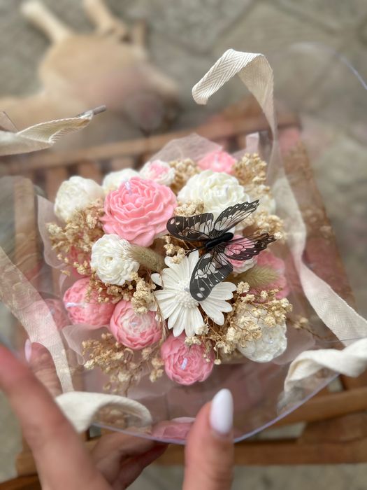 Букет соеви свещи; подарък за Св Валентин, 8ми март