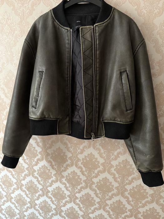 Кожанка с утеплением от Mango