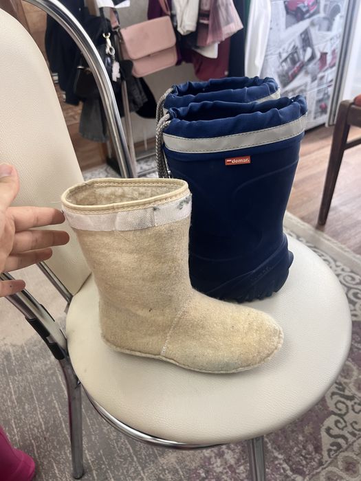 Резиновые сапоги утепленны для мальчика