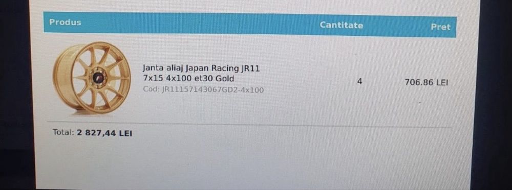 Vând/Schimb jante Jr11 gold