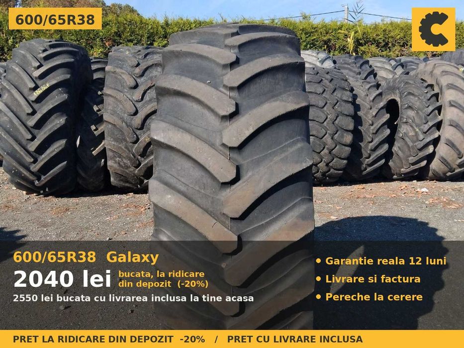 Cauciucuri Anvelope 600/65R38 20.8R38 600/65 R38 600/65-38 600 65 R38 6006538 Galaxy Tractor Punte Spate Tractiune SH Second Hand OCAZIE Oferta
