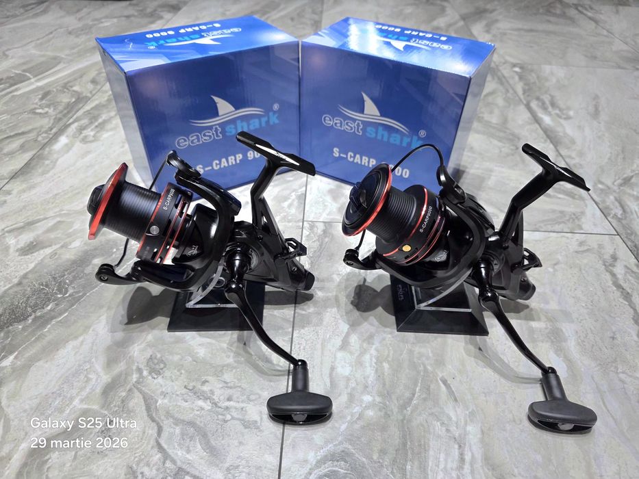 SET 2 Mulinete EastShark S CARP 9000 6+1RULMENTI NEW 2026