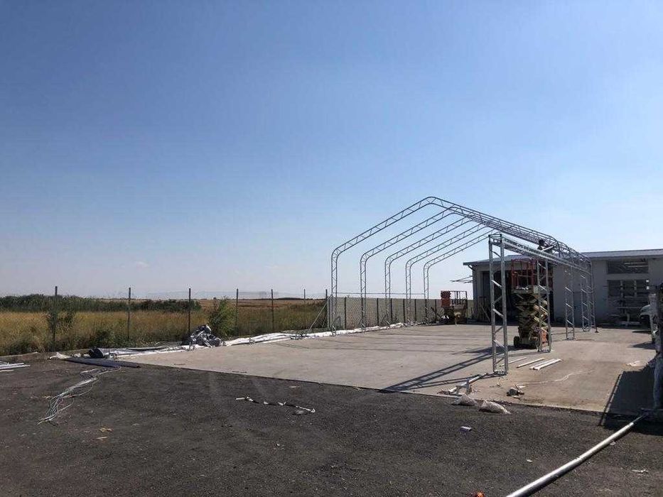 Отворена индустриална палатка 10x24.4x3.5(6.1) м