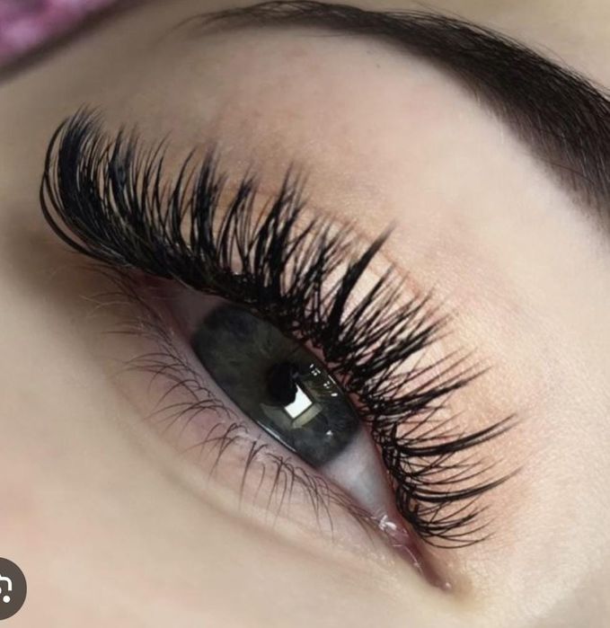 Наращивание ресниц мокрый эффект