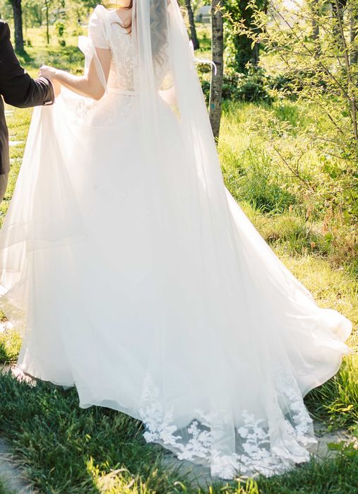 Rochie de mireasă unicat, stil A-Line, mărimea 36-38 / S-M