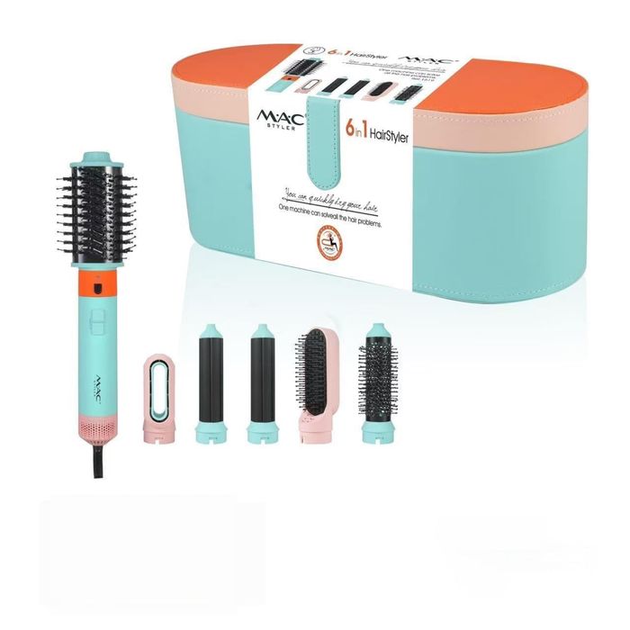 Фен Mac stayler Фен стайлер для укладки и сушки волос, 6 в 1 Доставка