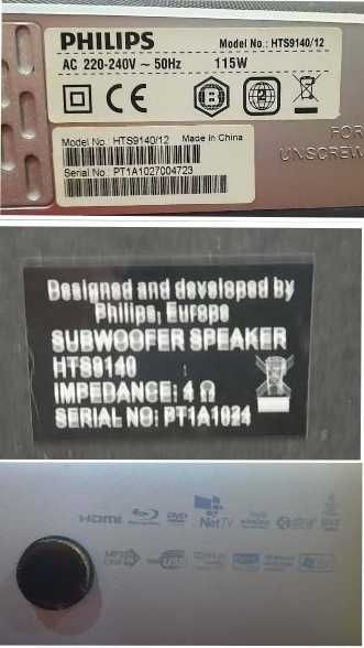 soundbar philips hts 9140/12 cu blueray 3d