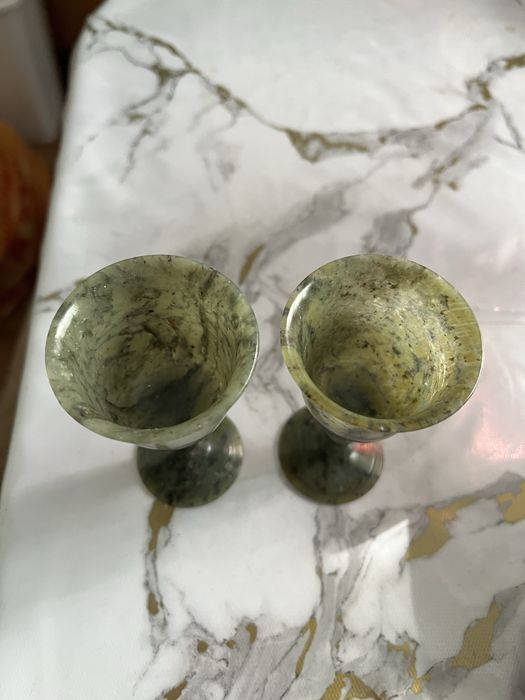 Винтаж/ чаши нефритовые