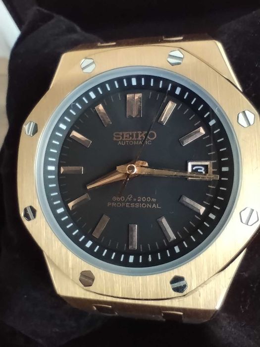 Seiko Mod  - Royal Oak Rose gold - 41 mm.