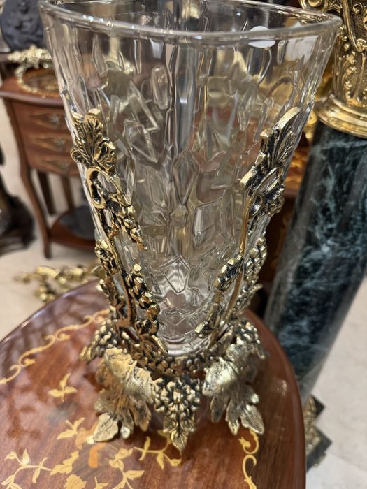 Suport din bronz masiv- vas cristal