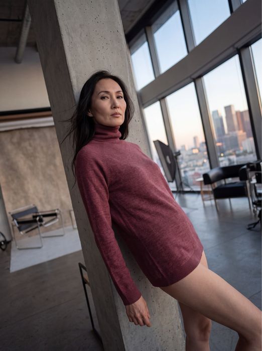 Свитер Replay Knitwear, размер M, гольф/водолазка, Made in Italy