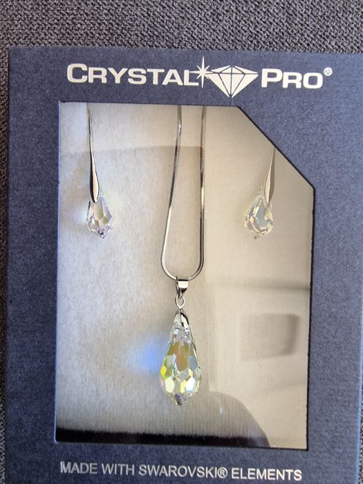 Сребърен комплект Crystal Pro със сваровски
