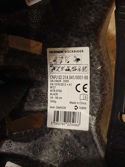 Cască half face ROCKRIDER (Decathlon) / Marime M: 54–58 cm / nouă