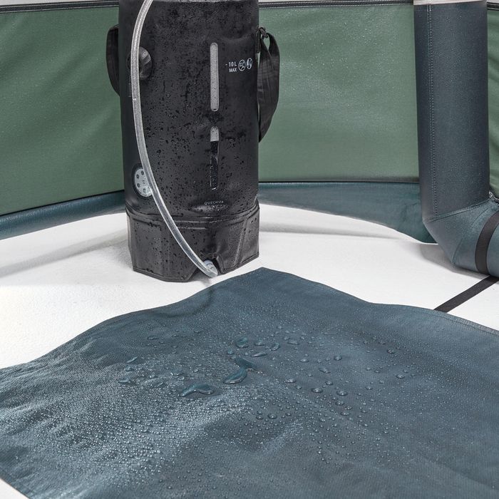 Duș solar camping 10 l + cort duș/toaletă Decathlon