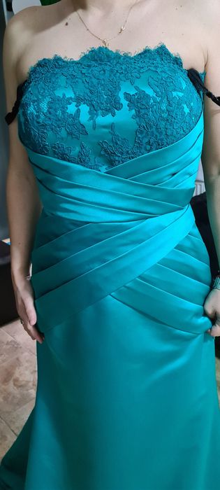 Rochie lunga ocazie , ML , saten de lux