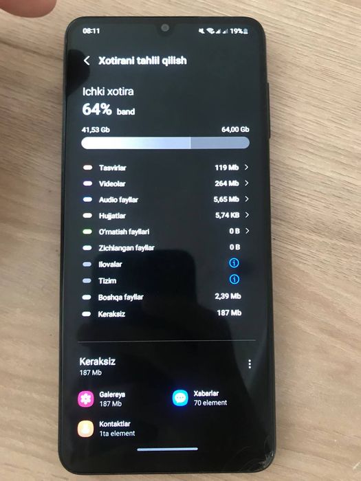 Samsung A22 Xotirasi 64gb