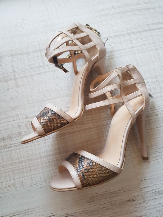 Pantofi din piele de sarpe cu toc L'Art No. 29 - marimea 36