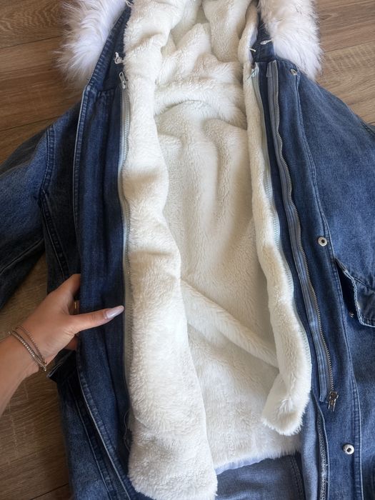 Geaca denim de iarna