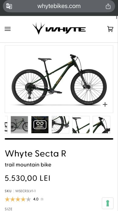 Bicicleta MTB Whyte Secta R 29” Noua