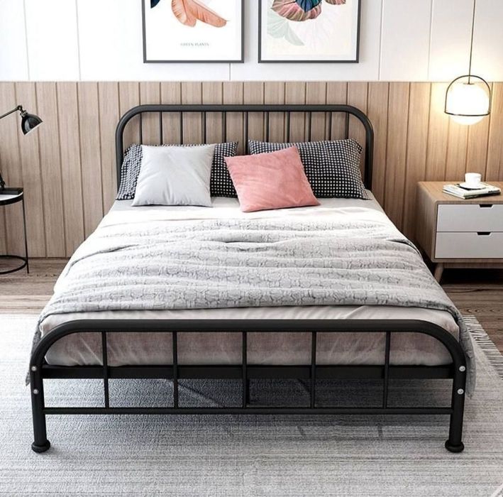 Двуспальная кровать Loft krovat темир крават metal kalavat