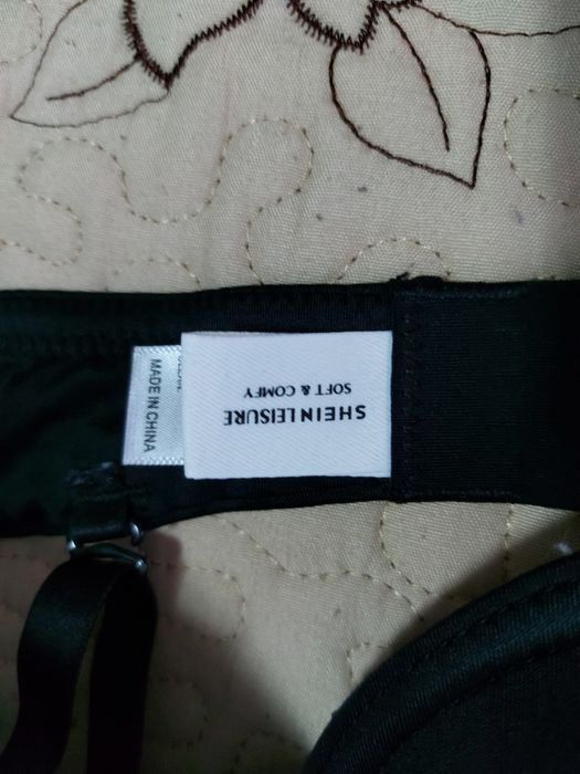 Set 2 sutiene Shein Leisure cu bretele detasabile, Negru+Crem, 80C