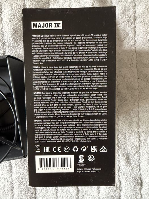 Продам marshall major 4