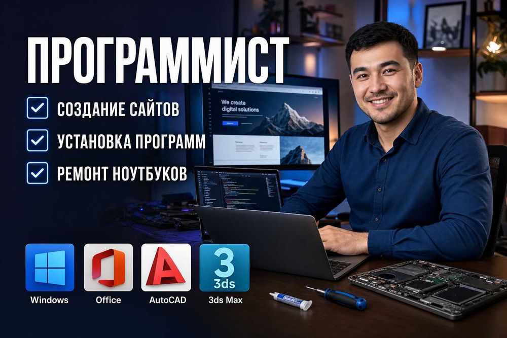 Программист Установка Office, AutoCad, Сайты, | IT Услуги | Айтишник