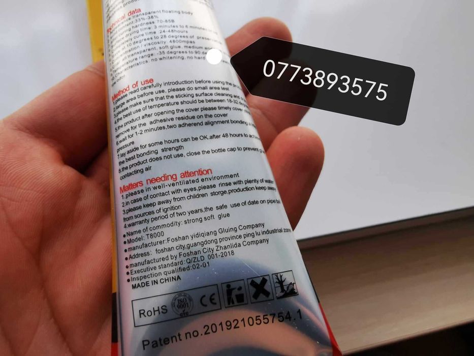 Tub Adeziv lichid T8000 50ml transparent reparastii gsm capace spate