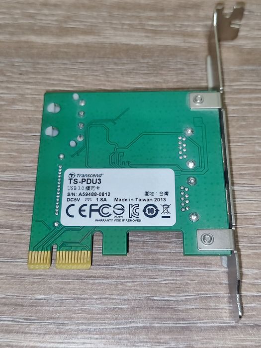 Адаптер 2×USB3.0 PciE Transcend