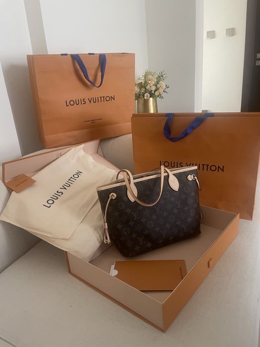 Louis Vuitton Neverfull MM Monogram Beige (M46979) — Оригинал