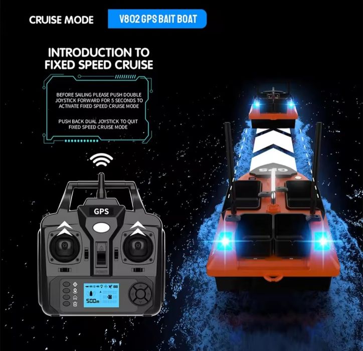 Лодка за захранка Flytec V802 Pro 160 GPS точки-500 метра обхват