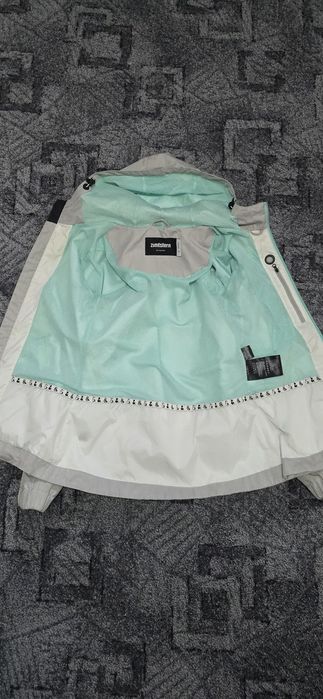 Geacă Zimtstern originală impermeabilă gri + mentă XS/S – windbreaker