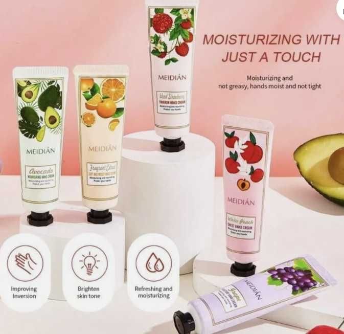 Set cremă de mâini cu aromă de fructe colorate Meidian