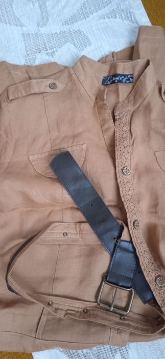 Платья лен новое с ремнем