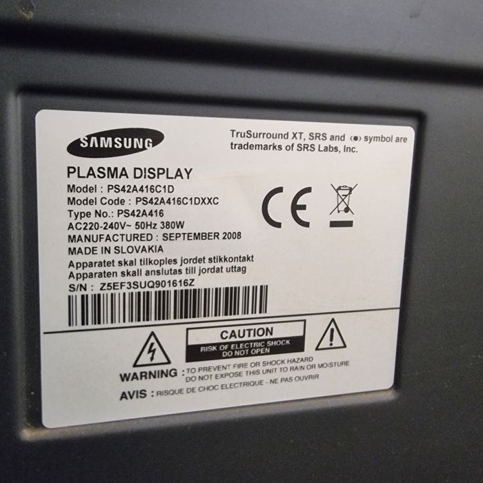 Plasmă TV diagonala 150 cm - imens