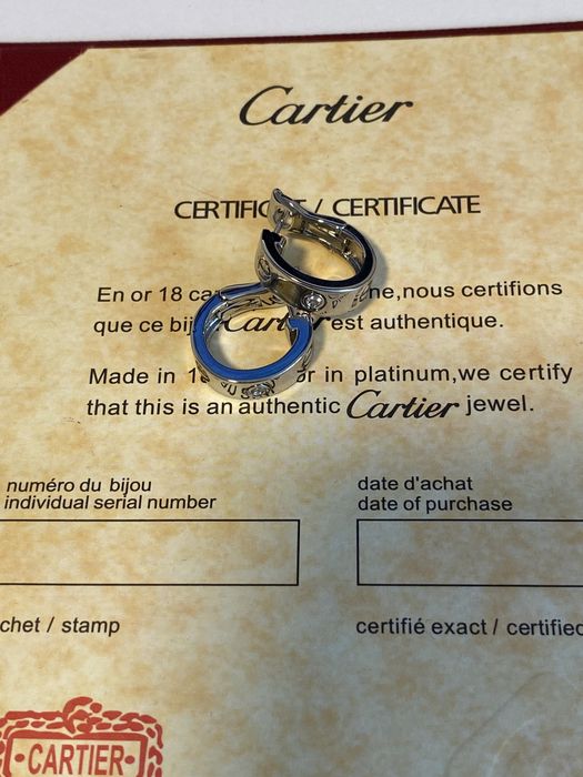 Cercei Cartier LOVE Aur Alb 750 cu diamante