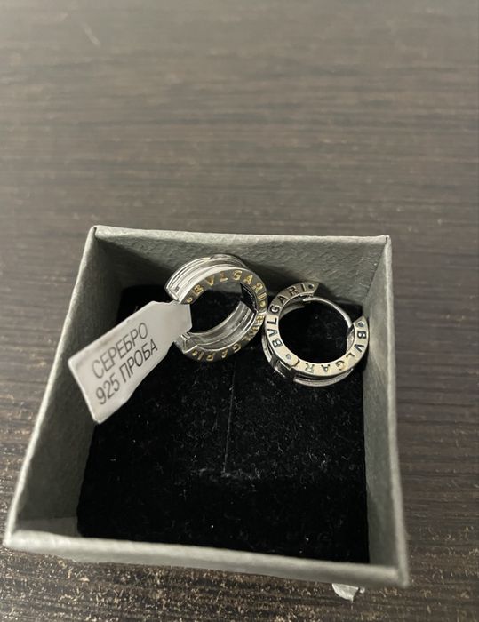 Серебряные серьги Bvlgari
