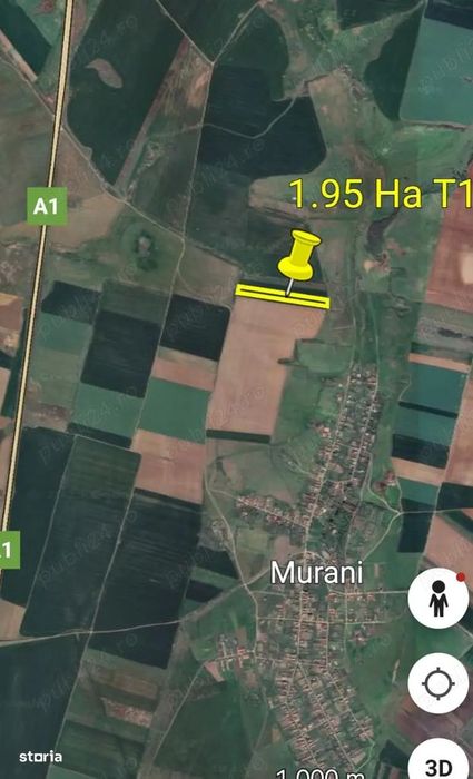 Vand teren arabil 1.95 ha Pischia-Murani