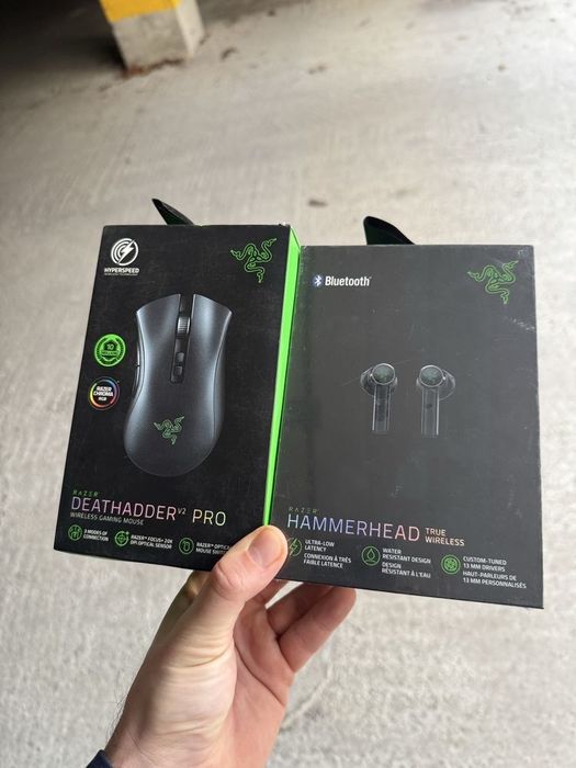 Casti razer wireless si mouse