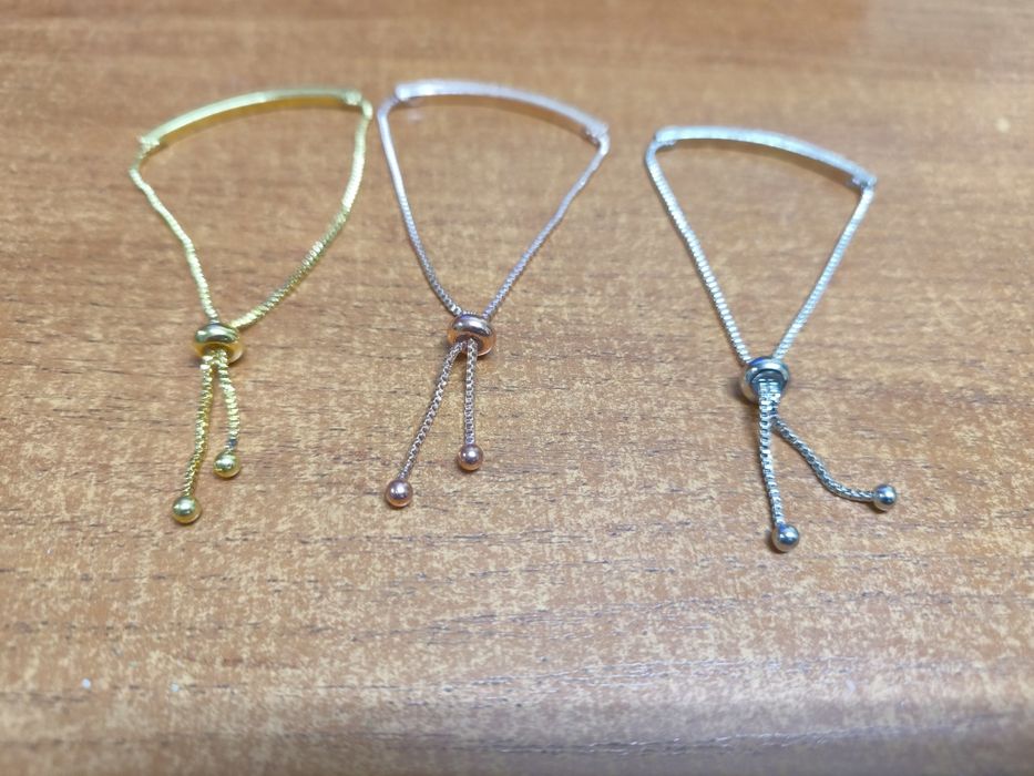 Нежна дамска гривна с цирконий 3 цвята