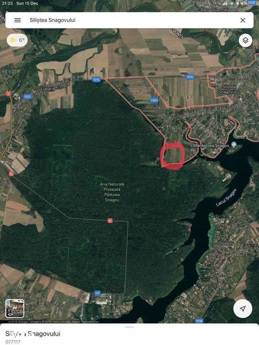 Teren in Silistea Snagovului langa lac si padure