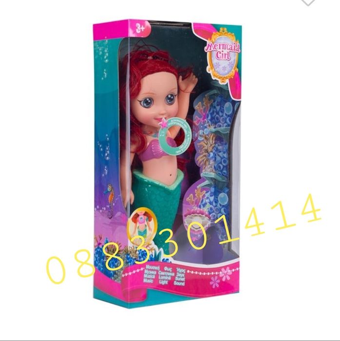 Кукла русалка Ариел, Музика и светлина