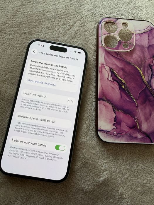 Iphone 14 pro oferta,vine cu mai multe huse,doar spatele este spart