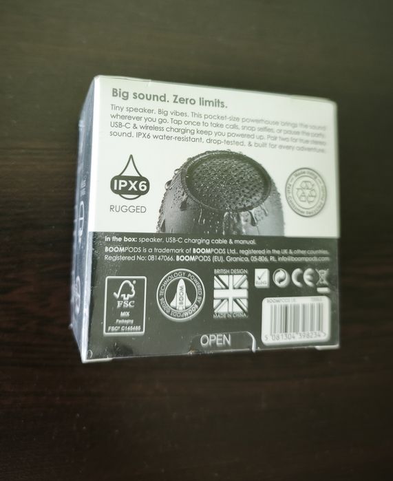 Преносима тонколонка Boompods Zero