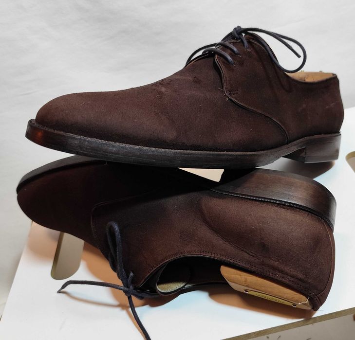 Pantofi derby 45 plain toe MC Shoes Buenos Aires piele naturala moale