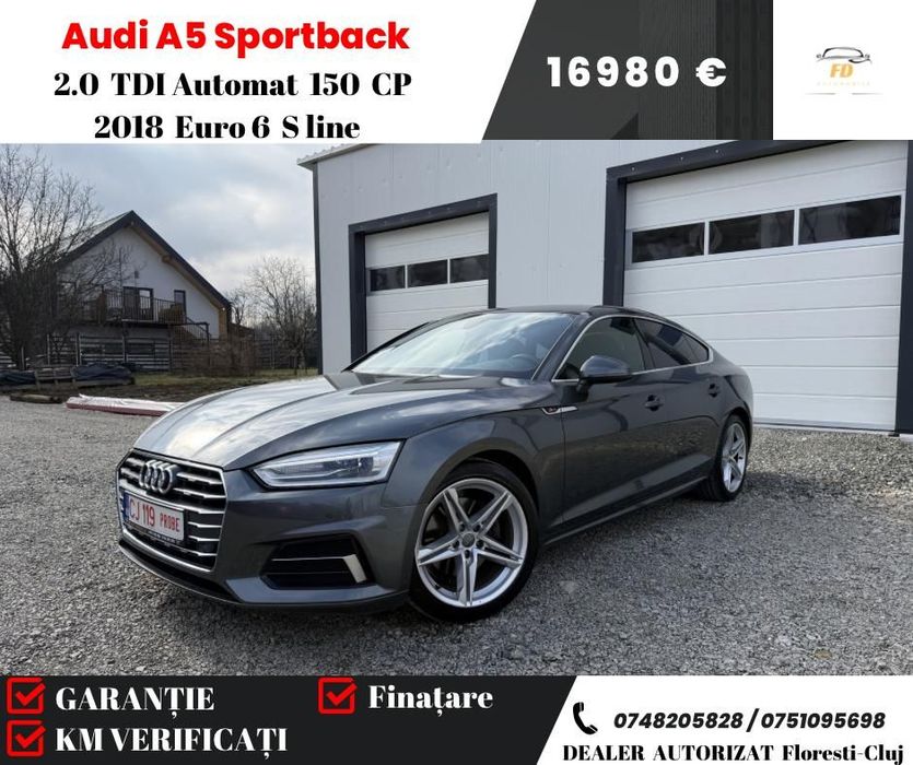 Audi A5 Sportback Primul Proprietar , starea tehnica impecabila .RAR Efectuat