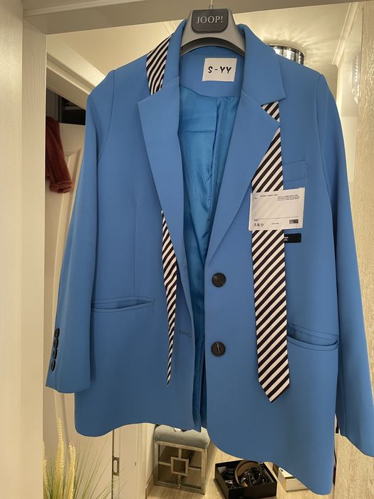 Синьо Стилно дамско сако