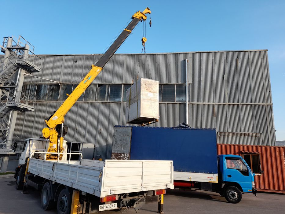 Услуга кран манипулятор хизмати, кран 7тонна машина 10тоннали